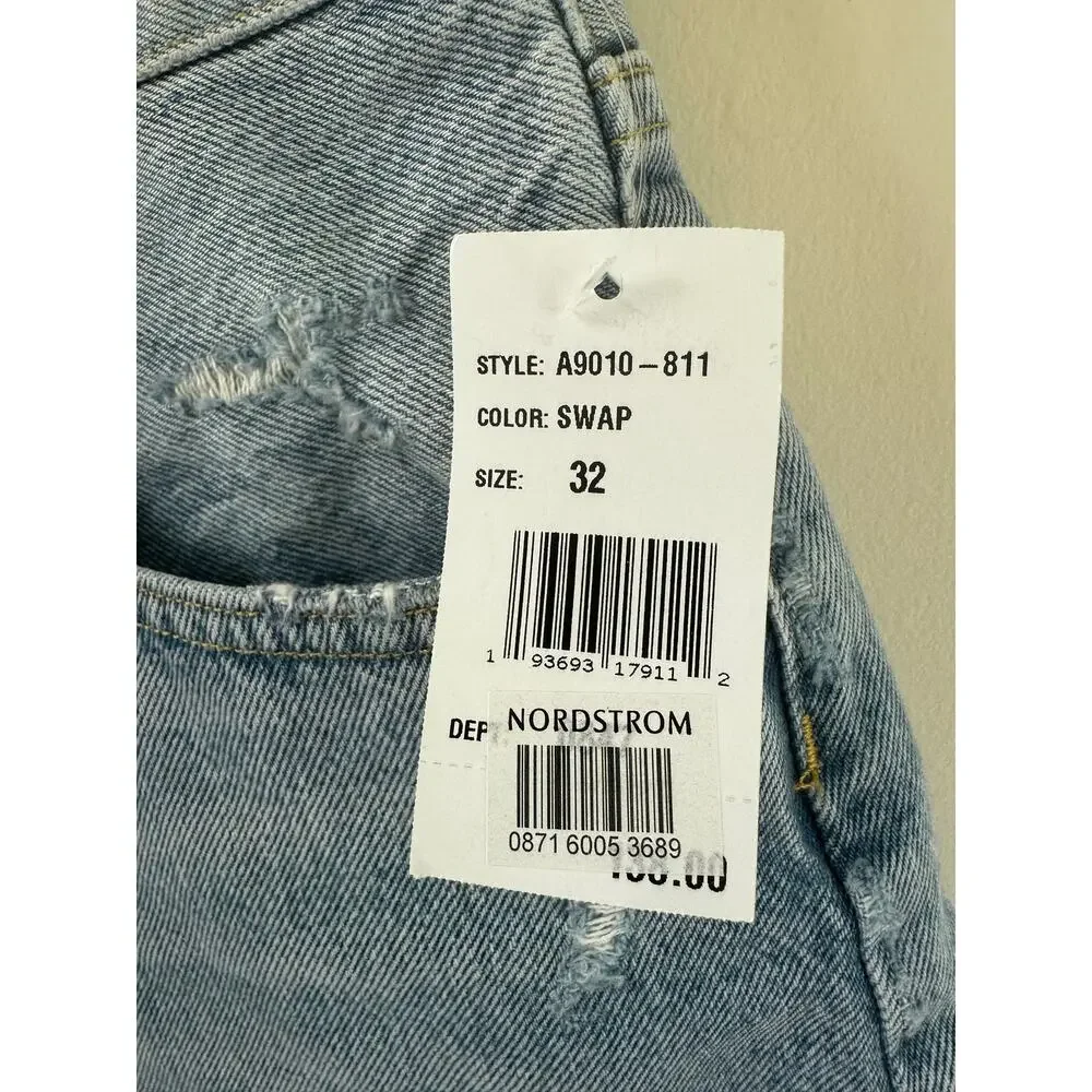 NWT Agolde Parker Long Denim Shorts Size 32 in Swapmeet wash